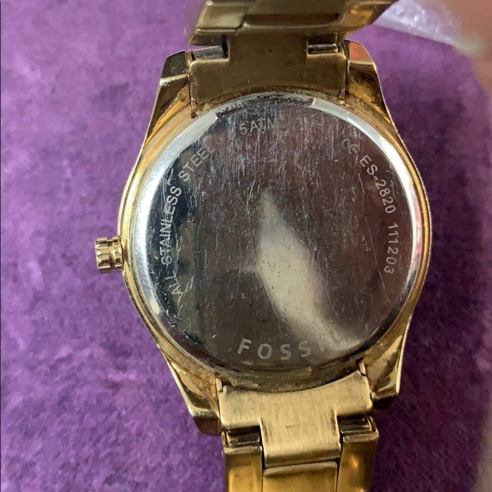 Authentic Fossil Linked Gold Watch - image 7